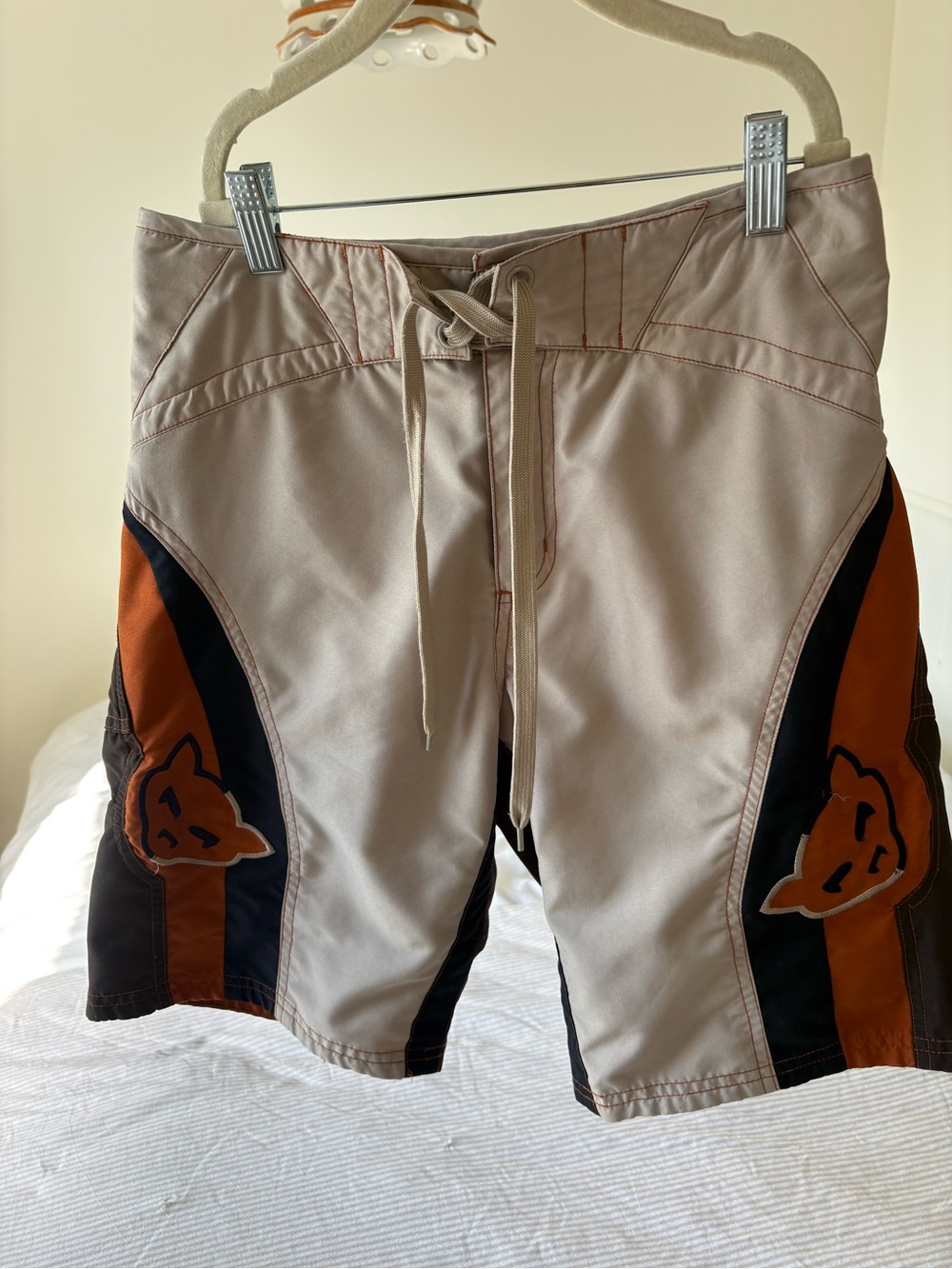 Fox Beige and Orange Boardshorts
